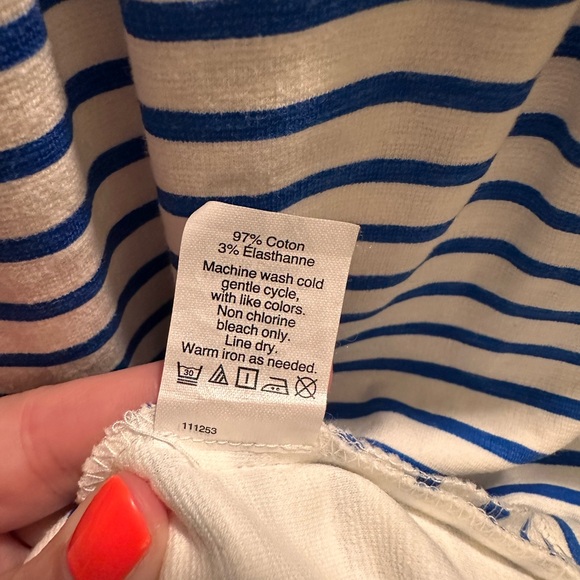 J. Crew Factory Daybreak Fit & Flare Blue and White Dress - Picture 8 of 9